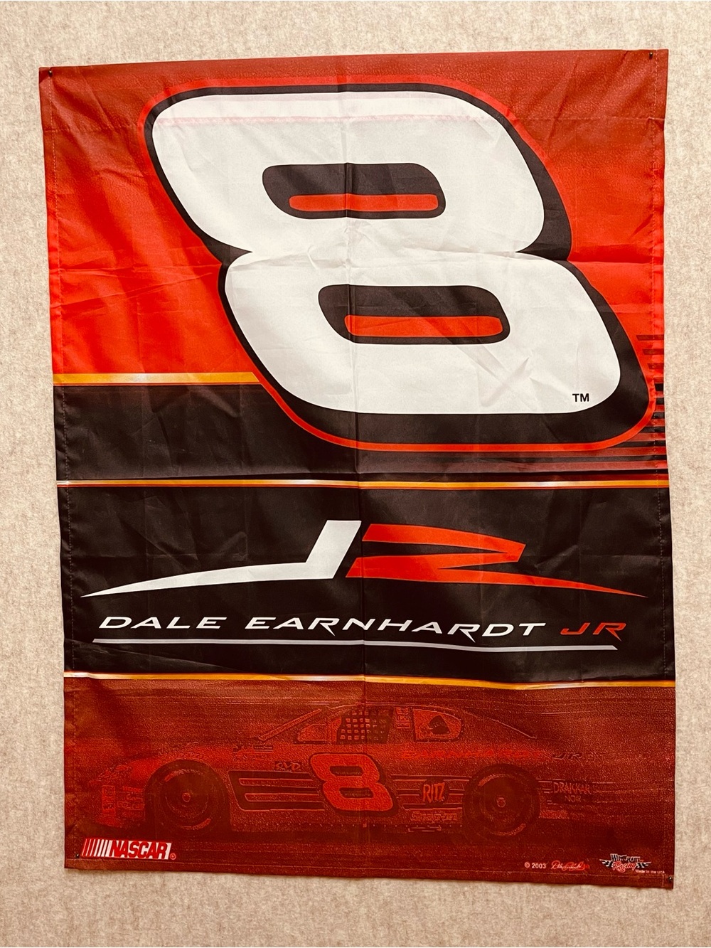 Dale Earnhardt Jr #8 NASCAR Official License Flag Banner for Garage Made in USA